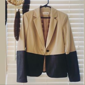Calvin Klein leather Blazer